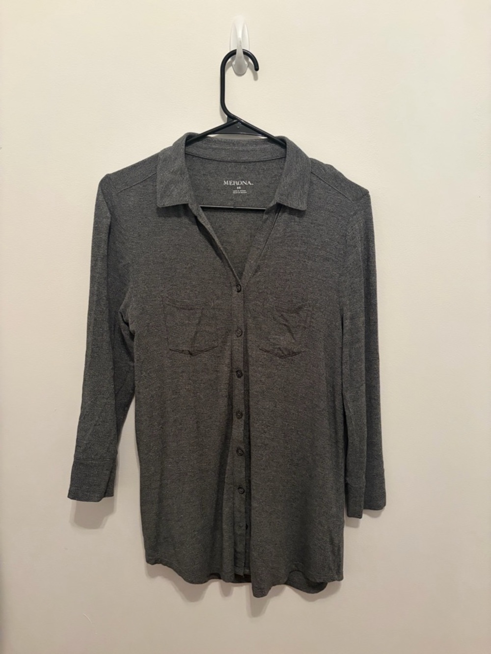 Merona Dark Gray Button-Front Shirt